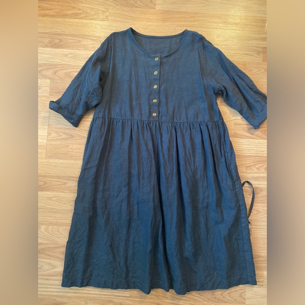 100% linen dress from LinenbyMN